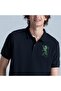 Men's 3D Lion Polo: Slim Fit, Bold Embroidery, Premium Pique - 2