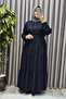 Women's Hijab Clothing Plus Size Three Layer Dress - 4