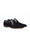 Black Color Lace-Up Genuine Leather Suede Men's Shoes