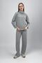 Women's High-Necked Knitwear Sweater Pants Set Gray - 3