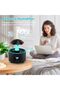 Humidifier for Bedroom, Rotating Umbrella Diffuser with Rain Drop Effect, 300ML (Black) - 2