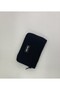 Women's Black Printed Zipper Polo Embroidered Mini Wallet 8X13Cm - 2