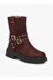 Women Buckle Detail Ankle Boots - 3