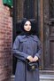 Suede Skirt Suit with Pocket Detail - 4