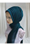 Emerald Green Stretchy Fabric Single-Piece Model Ready-Made Veil Ready-Made Shawl Ready-Made Turban Practical Shawl - 4
