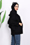 Black Hooded Zippered Modal Sweat Cardigan - 4