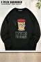 Unisex Espresso Patronum Printed Oversized Crew Neck Sweatshirt