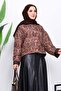 Brown Ethnic Patterned Short Jacket