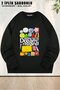 Unisex Loose Fit Bfdi Poster Printed Design Oversized Crew Neck Sweatshirt