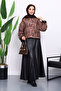 Brown Ethnic Patterned Short Jacket - 2