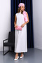 Ecru Zero Sleeve Combed Cotton Hijab Inner Dress - 2