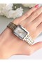 Steel Band Rectangular Case Women's Wristwatch, Comes with Gift Box and Bracelet Gift