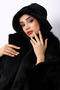 Black Lined Short Fur Coat - 4