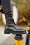Pedro black men's leather shoes - 5