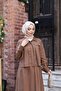 Suede Skirt Suit with Pocket Detail - 4