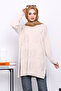 Cream Cold Thread Mercerized Knitwear Tunic
