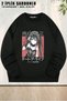 Unisex Kurumi Tokisaki Cute Girl Printed Oversize Crew Neck Sweatshirt