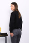 Black Crew Neck Three Thread Sweat - 3
