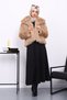 Beige Lined Short Fur Coat - 2