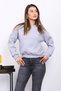 Gray Crew Neck Three Thread Sweat