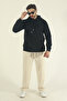 Men's Winter Regular Fit K Hooded Sweatshirt with Fleece Inside - 2