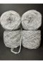 Gray (2 Ply) Thin Mohair, Silver Glitter (3 Ply Winding) Custom Design Knitting Yarn 200Gr - 2