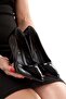 Stiletto Black Patent Leather 7 cm Goblet Heel Pointed Toe Closed Toe New Season - 4