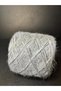 Gray (2 Ply) Thin Mohair, Silver Glitter (3 Ply Winding) Custom Design Knitting Yarn 200Gr - 3
