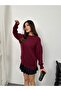 Women's Knit Sweater with Bow Detail - 3