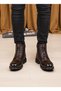 Taşpınar 100% Genuine Leather Men's Casual Winter Non-Slip Sole Comfortable Lace-Up & Zippered Classic Boots 40-44 - 2