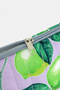 حقيبة مكياج مثلثة مبطنة من Lime Limon مطبوع، حقيبة مكياج بخطوط داخلية مطبوع أرضية أرجوانية - 5