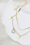 PEARLY HEART FIGURE 2-Piece GOLD STEEL NECKLACE - 2
