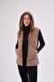 Women's Mink Plush Soft Zippered Hooded Vest 22Kylkpelo - 4