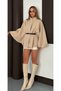 Trend New Season Cashmere Poncho with Belt Unlined Women's - 4