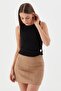Suede Skirt Beige - 2