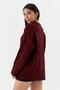V neck Oversized sweater burgundy - 5