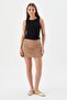 Suede Skirt Beige - 3
