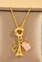 Paris Eiffel Tower Manifest Necklace with Camera and Glasses Charm Steel Necklace - 3
