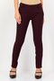 Women Regular Fit Plain Straight Leg Pants, Burgundy