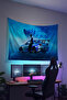 Gamer Wall Covering – Car Themed, High-Quality Fabric, Tapestry Wall Carpet