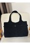 Women's Lilac Model Suede Shoulder Bag with Belt Detail and Puppy Design - 2