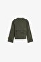 Bsk Model Mock Neck Lined Women's Trench Coat Jacket Trench with Back Windbreaker Detail - 7