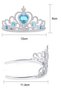 Frozen Plastic Detachable Elsa Crown with Blue Heart Stone Princess Costume Crown Frozen - 2