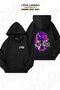Unisex Dragon Ball Black Goku Original God Printed Oversized Back Printed Zippered Hooded Cardigan