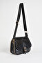 Women's Clover Croco Black 4-Pocket Flap Strap Zipper and Snap Closure Shoulder Bag - 3