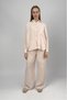 Women's Striped Cotton Shirt Pants Set Pink