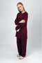 Women's Modal Tunic Pants Set Burgundy - 5