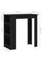 Bar Table with Storage Rack Black 102x50x103.5 cm Engineered Wood - 3