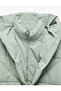 Hooded Zippered Button Detailed Pocket Comfortable Fit Quilted Puffer Jacket - 7