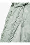Hooded Zippered Button Detailed Pocket Comfortable Fit Quilted Puffer Jacket - 8